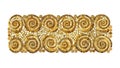Ornate Golden Swirl Decorative Border Elegant Pattern Vector, vector design Generative AI Royalty Free Stock Photo