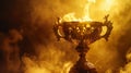 The Ornate Golden Trophy. AI generated Royalty Free Stock Photo