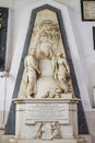 Ornate grave monuments inside Saint Thomas cathedral, Mumbai, Maharashtra, India