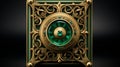 Ornate Green Card Game With Gold Back - Exquisite Craftsmanship