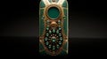 Ornate Green Cell Phone With Byzantine-inspired Design