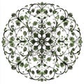 Ornate Green Leaf Mandala Design Botanical Illustration Circular Pattern Royalty Free Stock Photo