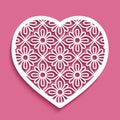 Ornate heart with lace pattern