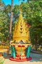 Ornate hti umbrella in Shwe Gu Lay Paya, Bago, Myanmar Royalty Free Stock Photo