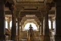 Ornate interior of the Adinatha temple, a Jain temple in Ranakpur, Rajasthan, India
