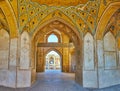 Ornate interior of Agha Bozorg mosque, Kashan, Iran Royalty Free Stock Photo