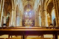 interior of the Catholic Catedral de Santa Maria la Real, Pamplona Royalty Free Stock Photo