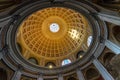 Ornate interior of the ceilings of Vatican museums in Vatican City.