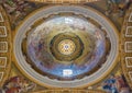 Ornate interior and a dome of Saint Peter's Basilica in Vatican Royalty Free Stock Photo