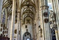 Ornate interior of old Ulm Cathedral or Minster, Germany, Europe Royalty Free Stock Photo