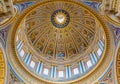 Ornate interior of Saint Peter`s Basilica in Vatican