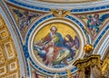 Ornate interior of Saint Peter`s Basilica in Vatican