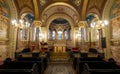 The ornate interior of St Christopher\'s Chapel at Great Ormond Street Hospital for Children, Bloomsbury, London UK. Royalty Free Stock Photo