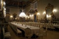 Ornate interiors of the Ajuda Palace, the State Dining Room, Lisbon, Portugal