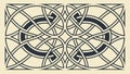 Ornate Interlocking Celtic Knot Pattern Vector, vector design Generative AI Royalty Free Stock Photo