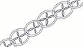 Ornate Interlocking Chain Link Pattern, vector design Generative AI Royalty Free Stock Photo