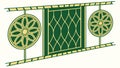 Ornate Islamic vertical border design element, vector design Generative AI Royalty Free Stock Photo