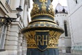 Ornate lamp post in the old town of Zagreb Royalty Free Stock Photo