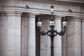 Ornate Lamp in Saint Peter Square, Rome, Italy Royalty Free Stock Photo