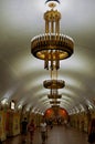 Ploshcha Lva Tolstoho, Kyiv Metro station hall in Ukraine Royalty Free Stock Photo