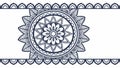 Ornate Mandala Border: Intricate Decorative Frame Element, vector design Generative AI Royalty Free Stock Photo