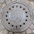 Ornate Manhole Cover in Prague