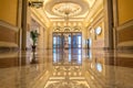 The ornate marble foyer of the Venetian Hotel and Casino