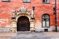 Ornate Marble Gate in Stockholm Old Town (Gamla Stan)