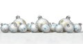 Ornate Matte White Christmas Baubles