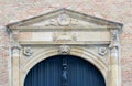 Ornate medieval door in Bruges Royalty Free Stock Photo