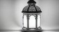 Ornate Moroccan Lantern with Intricate Cutouts Casting Shadows Royalty Free Stock Photo