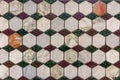 Ornate mosaic of colorful tiles on the floor Royalty Free Stock Photo