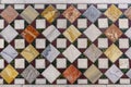 Ornate mosaic of colorful tiles on the floor Royalty Free Stock Photo