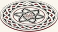 Ornate Oval Celtic Knotwork. Intricate Traditional Design Element Vector Design Generative AI Royalty Free Stock Photo