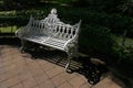 Ornate Park Bench Royalty Free Stock Photo