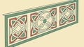 Ornate Patterned Border with Square Celtic Knots, Traditional Trim Design, vector design Generative AI Royalty Free Stock Photo