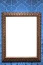 Ornate Picture Frame Art Gallery Museum Exhibit Interior White Clipping Path Isolated