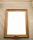 Ornate Picture Frame in Art Museum Gallery Exhibition Royalty Free Stock Photo