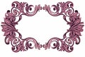 an ornate pink frame with swirls and swirls