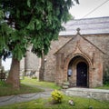 Porch of the Parish Church of Saint Peter and Saint Paul, Holsworthy, Devon, UK. Royalty Free Stock Photo