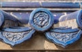 Detail of tiles on Temple of Heaven in Beijing China Royalty Free Stock Photo