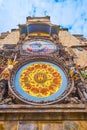 The ornate Prague Orloj Astronomical Clock, Old Town Square, Prague, Czech Republic