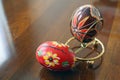 Ornate Pysanky Ukrainian Easter Eggs in Natural Light