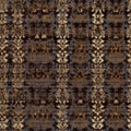 Ornate Quilt-Inspired Leopard Pattern. Leopard print reimagined with quilt-like patchwork design