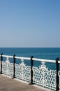 Ornate railing and sea view