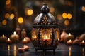 Ornate ramadan lantern standing alone against a white backdrop, eid and ramadan images