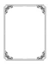 Ornate rectangular black frame