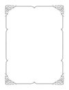 Ornate rectangular black frame