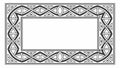 Ornate Rectangular Frame, Elegant Border Motif, vector design Generative AI Royalty Free Stock Photo
