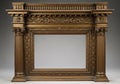 Ornate rectangular frame featuring classical architectural Royalty Free Stock Photo